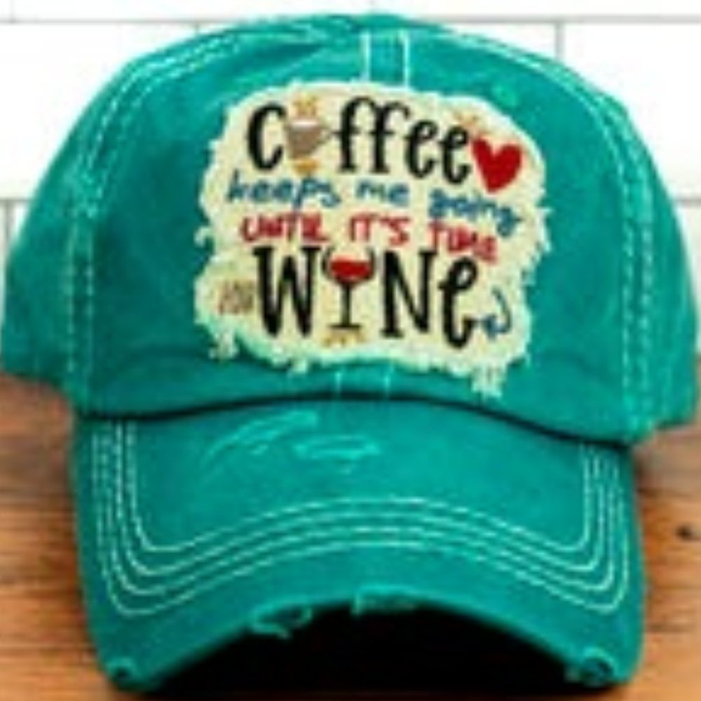 NWT Womans Coffee Keeps Me Going Baseball Cap